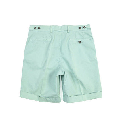 BERWICH “BERMUDA 1P-GD” ストレッチコットン ワンタックショーツ グリーン(menta331) 46 | GUARDAROBA MILANO OFFICIAL STORE