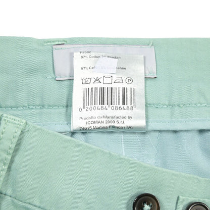 BERWICH “BERMUDA 1P-GD” ストレッチコットン ワンタックショーツ グリーン(menta331) 46 | GUARDAROBA MILANO OFFICIAL STORE