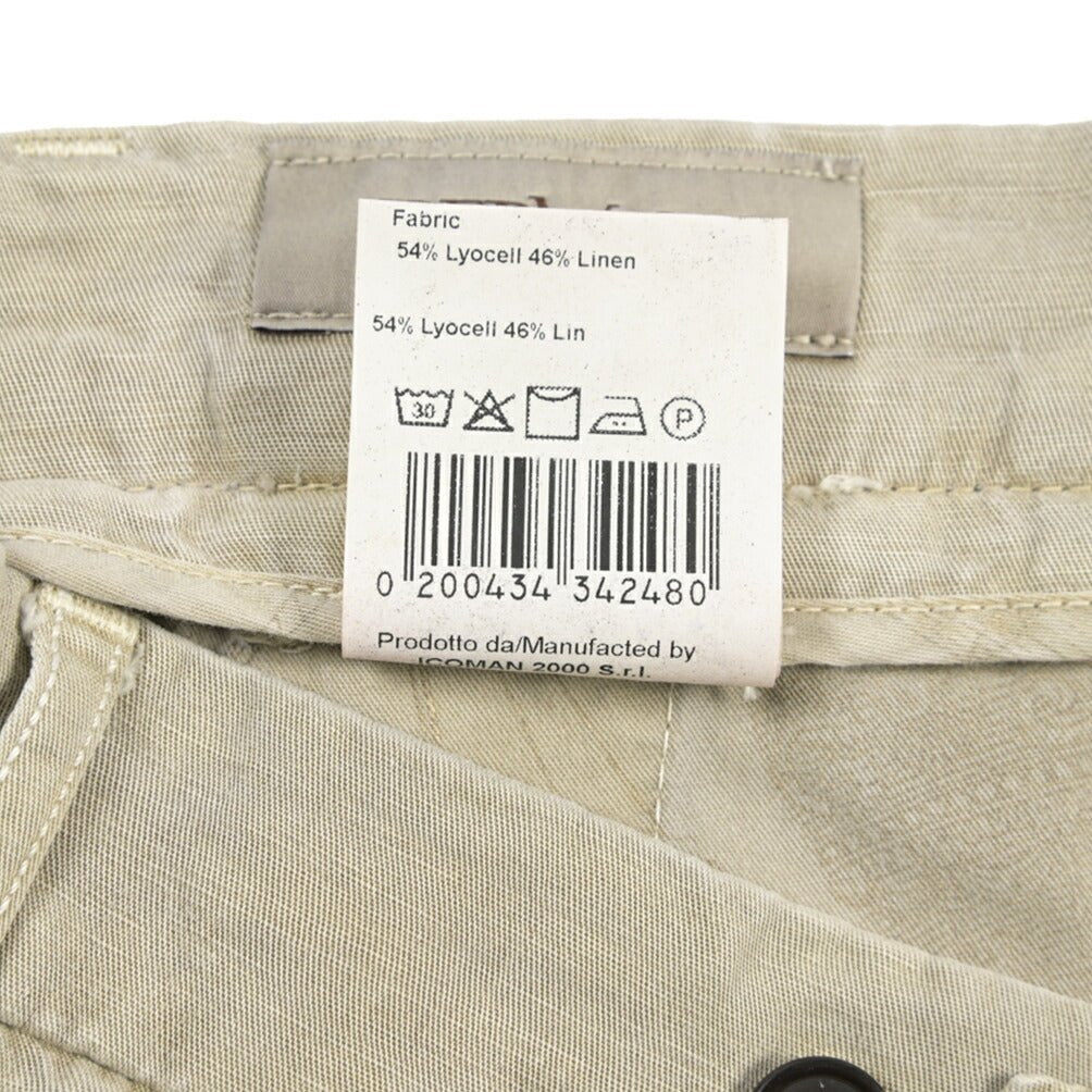 BERWICH “BERMUDA 1P-GD” リヨセル混リネン ワンタックショーツ グレージュ(slav132) 48 | GUARDAROBA MILANO OFFICIAL STORE