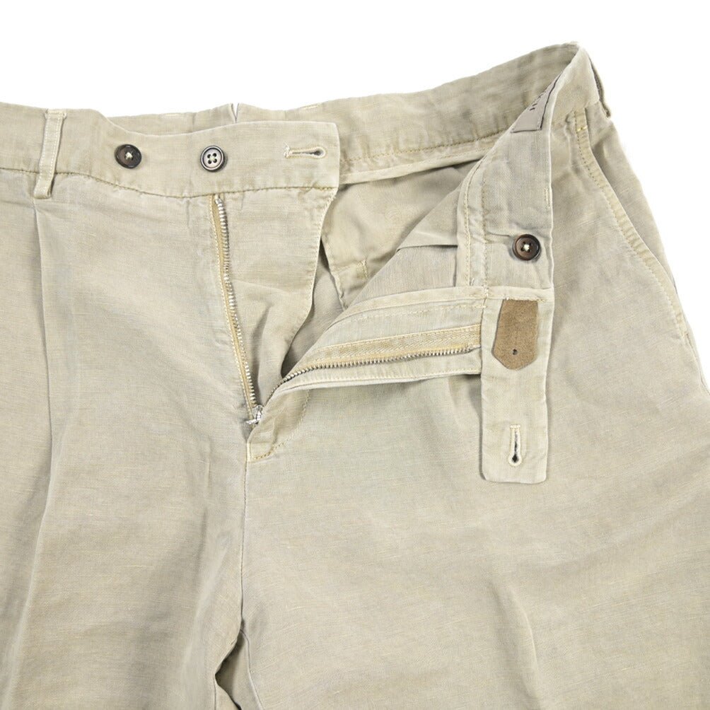 BERWICH “BERMUDA 1P-GD” リヨセル混リネン ワンタックショーツ グレージュ(slav132) 48 | GUARDAROBA MILANO OFFICIAL STORE