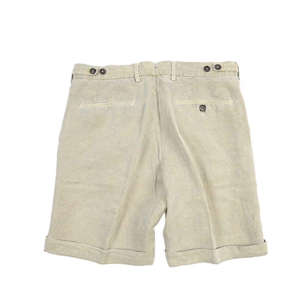 BERWICH “BERMUDA 1P-GD” リヨセル混リネン ワンタックショーツ グレージュ(slav132) 48 | GUARDAROBA MILANO OFFICIAL STORE