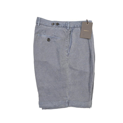 BERWICH “BERMUDA 1P-GD” リヨセル混リネン ワンタックショーツ ブルーグレー(slav1341) 48 | GUARDAROBA MILANO OFFICIAL STORE