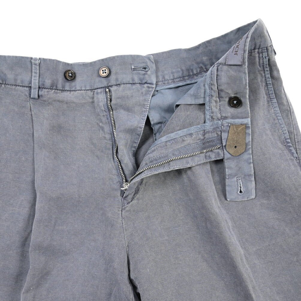 BERWICH “BERMUDA 1P-GD” リヨセル混リネン ワンタックショーツ ブルーグレー(slav1341) 48 | GUARDAROBA MILANO OFFICIAL STORE