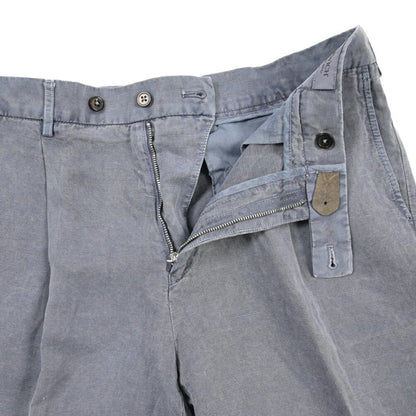 BERWICH “BERMUDA 1P-GD” リヨセル混リネン ワンタックショーツ ブルーグレー(slav1341) 48 | GUARDAROBA MILANO OFFICIAL STORE