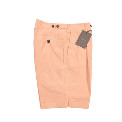 BERWICH “BERMUDA 1P-GD” ストレッチコットン ワンタックショーツ オレンジ(pesco895) 46 | GUARDAROBA MILANO OFFICIAL STORE