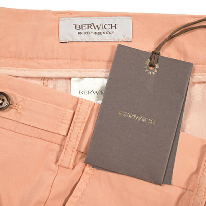 BERWICH “BERMUDA 1P-GD” ストレッチコットン ワンタックショーツ オレンジ(pesco895) 46 | GUARDAROBA MILANO OFFICIAL STORE