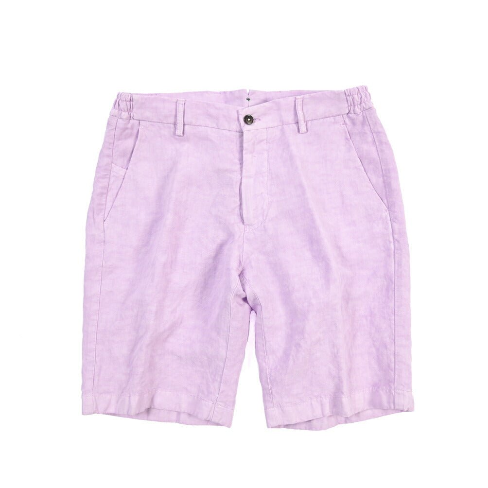BERWICH “BERMUDA ELAX-GD” リヨセル混リネン ノータックショーツ パープル(lilla442) 48 | GUARDAROBA MILANO OFFICIAL STORE