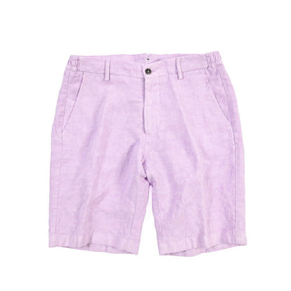 BERWICH “BERMUDA ELAX-GD” リヨセル混リネン ノータックショーツ パープル(lilla442) 48 | GUARDAROBA MILANO OFFICIAL STORE