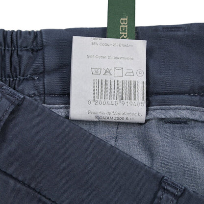 BERWICH “BERMUDA ELAX-GD” ストレッチコットン ノータックショーツ / 製品染め ネイビー(indigo339) 48 | GUARDAROBA MILANO OFFICIAL STORE