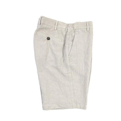 BERWICH “BERMUDA ELAX-GD” リヨセル混リネン ノータックショーツ ライトグレー(pomice008) 46 | GUARDAROBA MILANO OFFICIAL STORE
