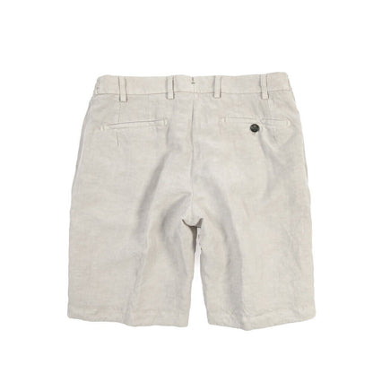 BERWICH “BERMUDA ELAX-GD” リヨセル混リネン ノータックショーツ ライトグレー(pomice008) 46 | GUARDAROBA MILANO OFFICIAL STORE