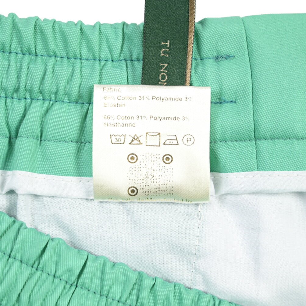 BERWICH “BERMUDA PADEL” ナイロン混コットン ノータックショーツ グリーン(water green) S | GUARDAROBA MILANO OFFICIAL STORE
