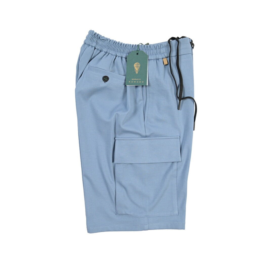 BERWICH “BERMUDA SAFARI” ストレッチナイロン ジャージーショーツ ブルー(azure) S | GUARDAROBA MILANO OFFICIAL STORE