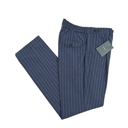 BERWICH “BERTO” リヨセル混コットン ワンタックパンツ ネイビー(navy) 50 | GUARDAROBA MILANO OFFICIAL STORE