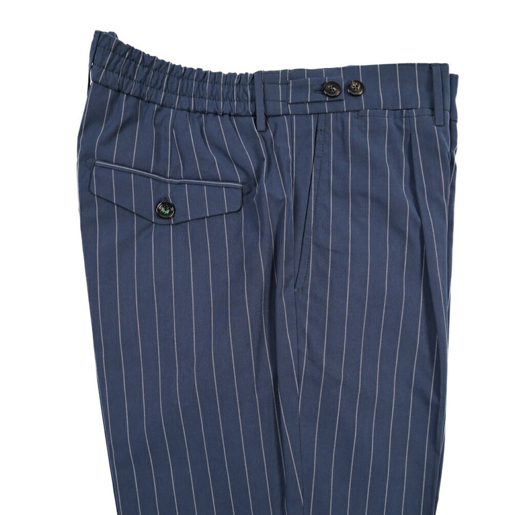 BERWICH “BERTO” リヨセル混コットン ワンタックパンツ ネイビー(navy) 50 | GUARDAROBA MILANO OFFICIAL STORE