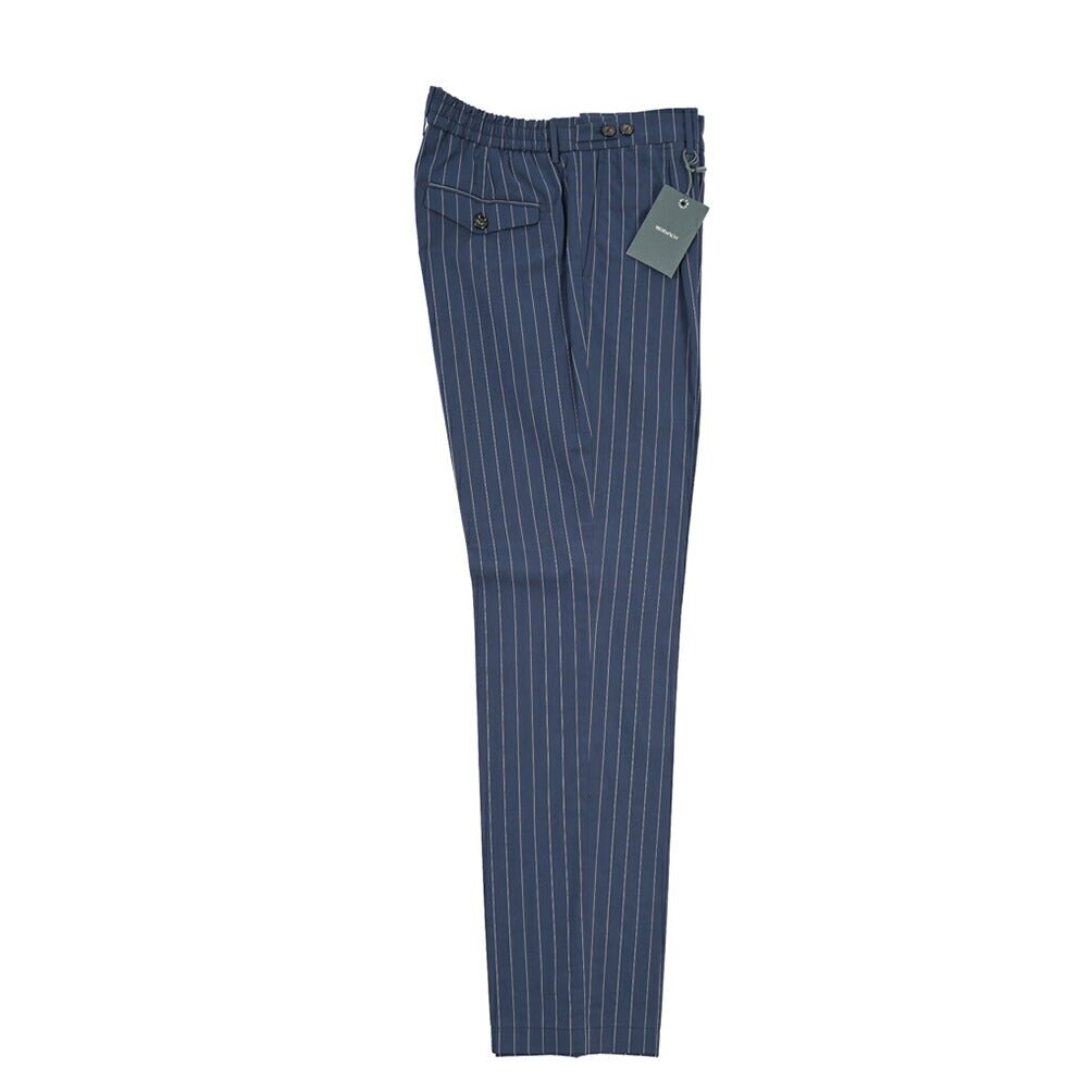 BERWICH “BERTO” リヨセル混コットン ワンタックパンツ ネイビー(navy) 50 | GUARDAROBA MILANO OFFICIAL STORE