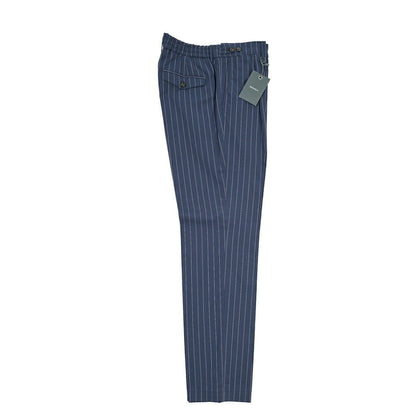 BERWICH “BERTO” リヨセル混コットン ワンタックパンツ ネイビー(navy) 50 | GUARDAROBA MILANO OFFICIAL STORE