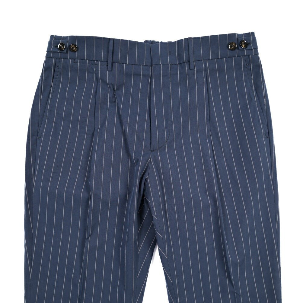 BERWICH “BERTO” リヨセル混コットン ワンタックパンツ ネイビー(navy) 50 | GUARDAROBA MILANO OFFICIAL STORE
