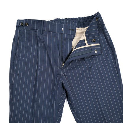 BERWICH “BERTO” リヨセル混コットン ワンタックパンツ ネイビー(navy) 50 | GUARDAROBA MILANO OFFICIAL STORE