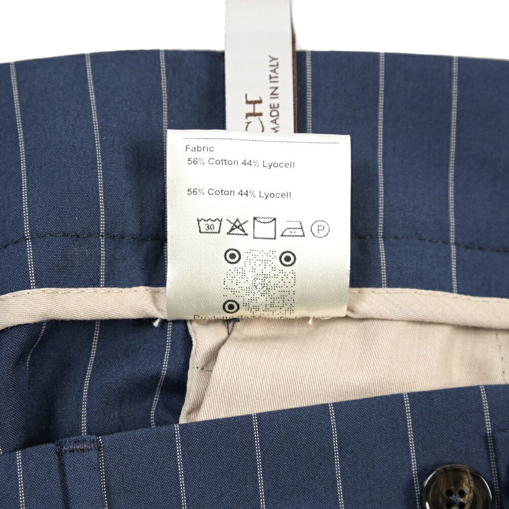 BERWICH “BERTO” リヨセル混コットン ワンタックパンツ ネイビー(navy) 50 | GUARDAROBA MILANO OFFICIAL STORE