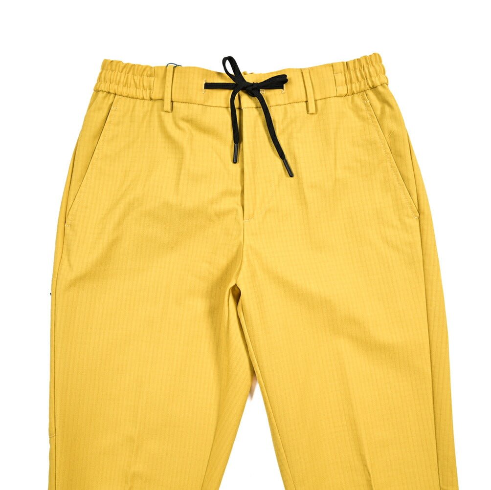 BERWICH "CERVINIA" ナイロン混ウール ドローコード付きイージーパンツ イエロー(yellow) 46 | GUARDAROBA MILANO OFFICIAL STORE
