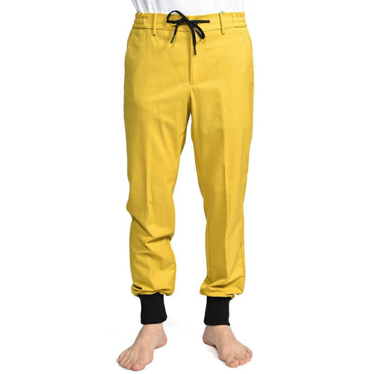 BERWICH "CERVINIA" ナイロン混ウール ドローコード付きイージーパンツ イエロー(yellow) 46 | GUARDAROBA MILANO OFFICIAL STORE