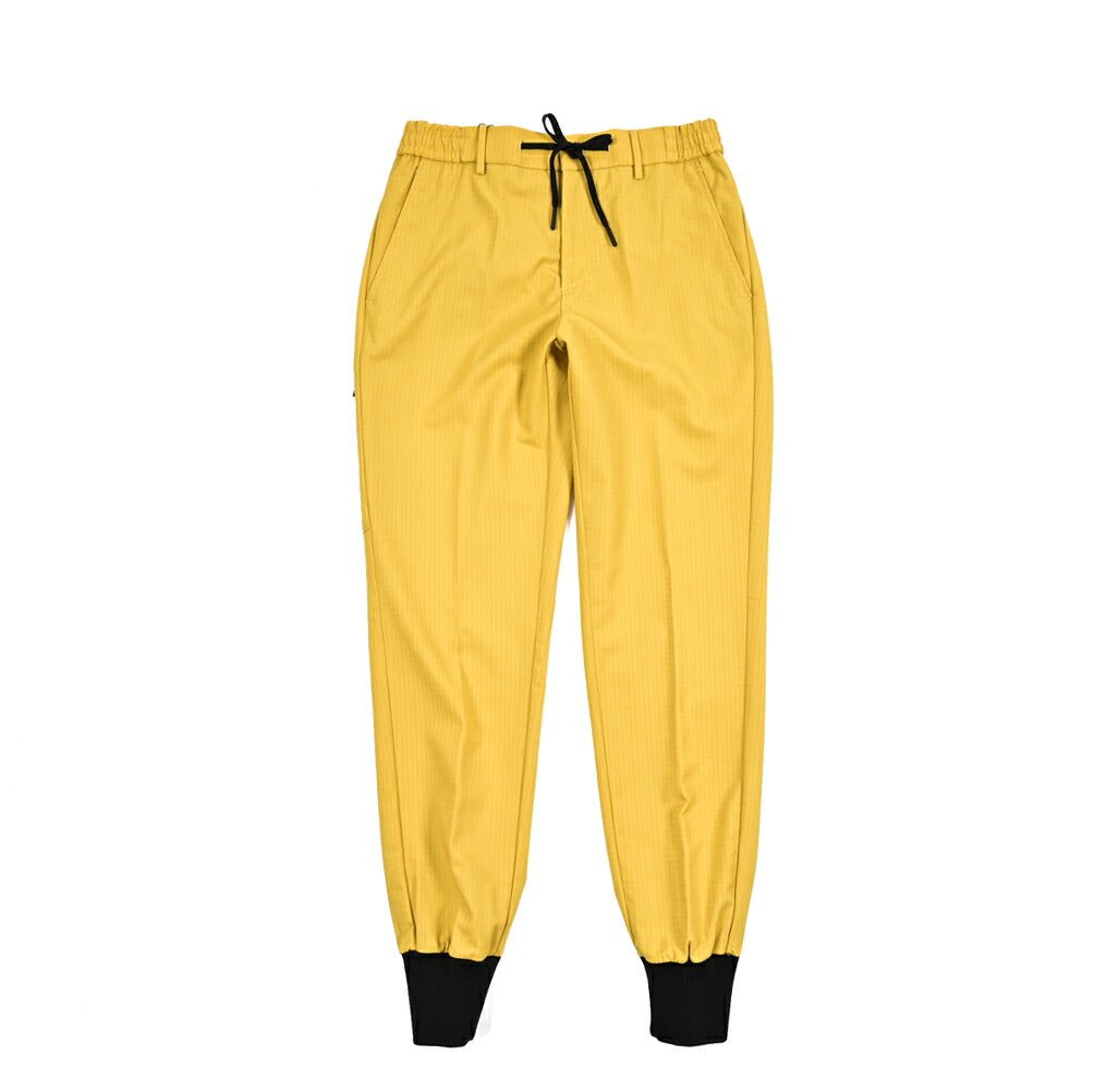 BERWICH "CERVINIA" ナイロン混ウール ドローコード付きイージーパンツ イエロー(yellow) 46 | GUARDAROBA MILANO OFFICIAL STORE