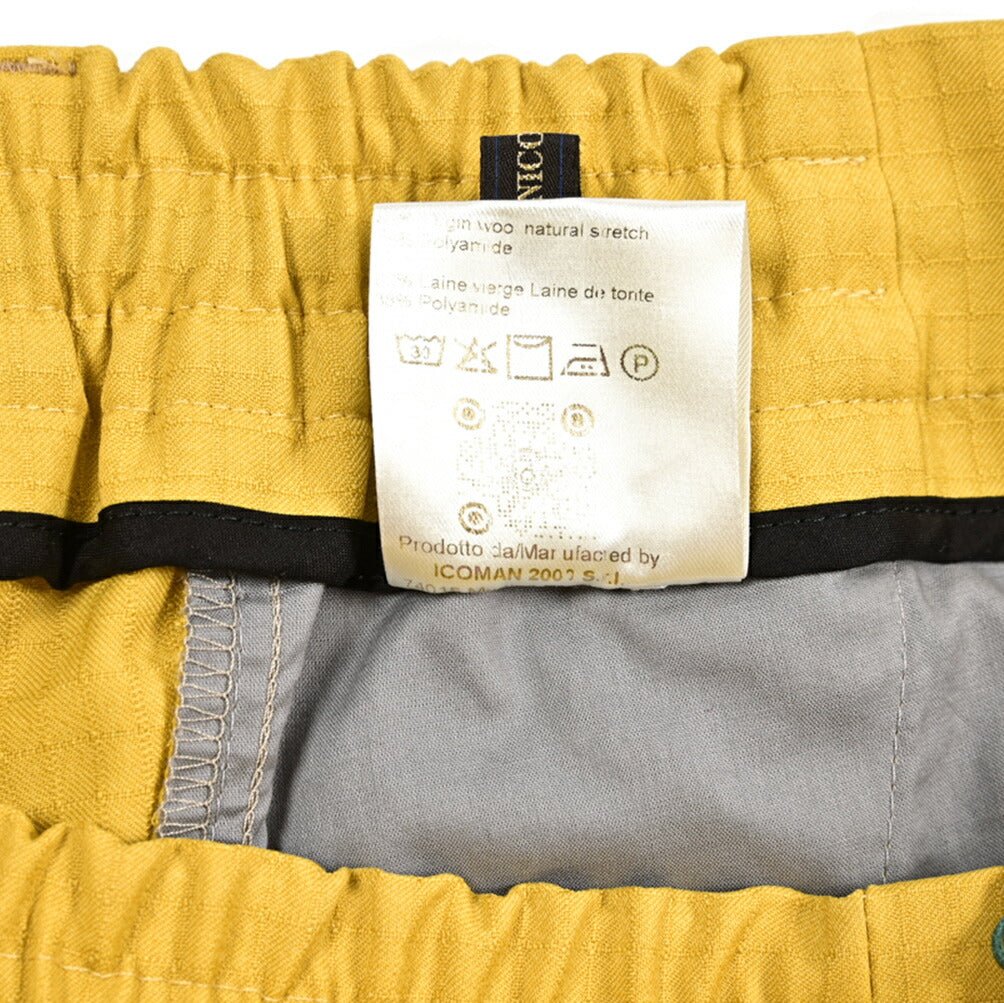 BERWICH "CERVINIA" ナイロン混ウール ドローコード付きイージーパンツ イエロー(yellow) 46 | GUARDAROBA MILANO OFFICIAL STORE
