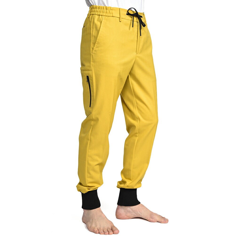 BERWICH "CERVINIA" ナイロン混ウール ドローコード付きイージーパンツ イエロー(yellow) 46 | GUARDAROBA MILANO OFFICIAL STORE