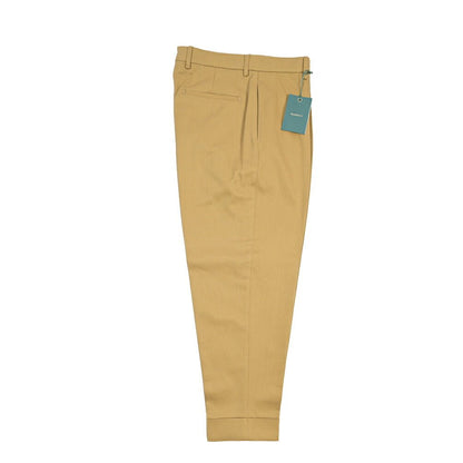 BERWICH “CHIAIA” コットン100% ワンタックチノパンツ ライトブラウン(desert) 48 | GUARDAROBA MILANO OFFICIAL STORE