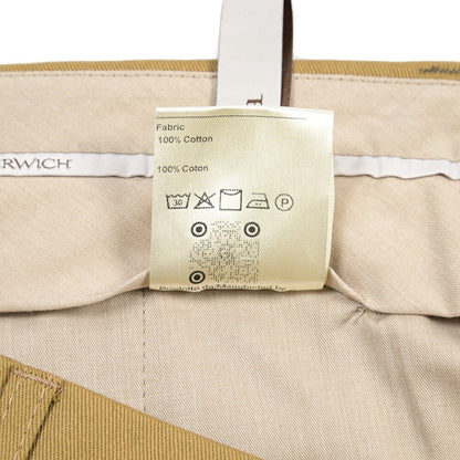 BERWICH “CHIAIA” コットン100% ワンタックチノパンツ ライトブラウン(desert) 48 | GUARDAROBA MILANO OFFICIAL STORE