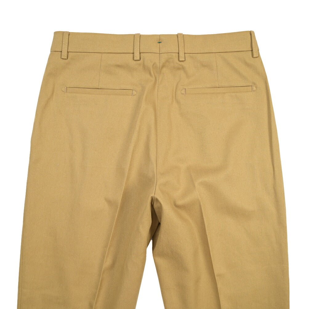 BERWICH “CHIAIA” コットン100% ワンタックチノパンツ ライトブラウン(desert) 48 | GUARDAROBA MILANO OFFICIAL STORE