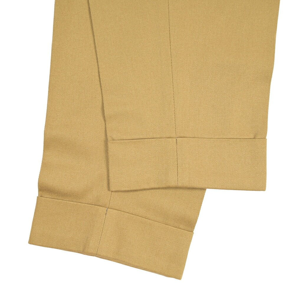 BERWICH “CHIAIA” コットン100% ワンタックチノパンツ ライトブラウン(desert) 48 | GUARDAROBA MILANO OFFICIAL STORE