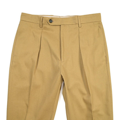 BERWICH “CHIAIA” コットン100% ワンタックチノパンツ ライトブラウン(desert) 48 | GUARDAROBA MILANO OFFICIAL STORE