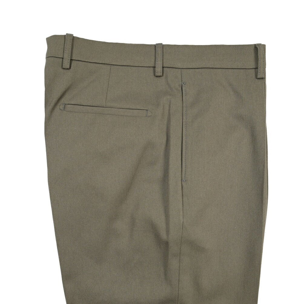 BERWICH “CHIAIA” コットン100% ワンタックパンツ カーキグリーン(army) 48 | GUARDAROBA MILANO OFFICIAL STORE