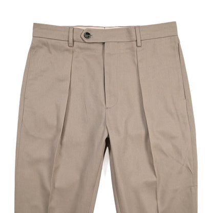BERWICH “CHIAIA” コットン100% ワンタックパンツ グレージュ(khaki) 46 | GUARDAROBA MILANO OFFICIAL STORE