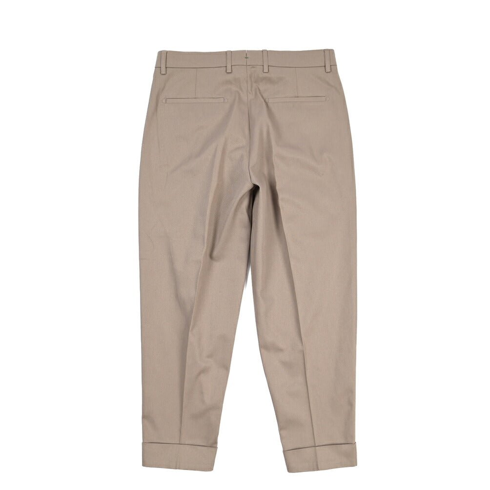 BERWICH “CHIAIA” コットン100% ワンタックパンツ グレージュ(khaki) 46 | GUARDAROBA MILANO OFFICIAL STORE