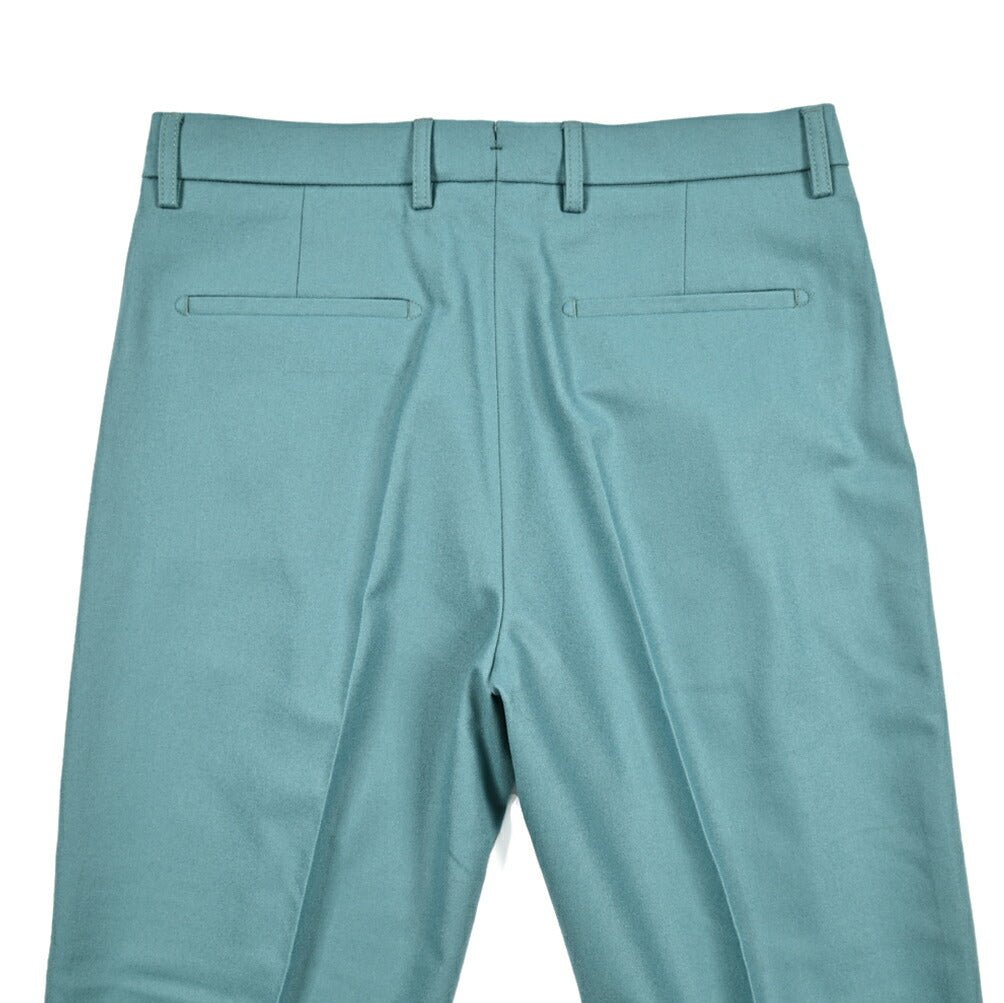 BERWICH “CHIAIA” スラックス ワンタック インプリーツ パンツ ウール100% / CANONICO製生地 グリーン(water green) 46 | GUARDAROBA MILANO OFFICIAL STORE