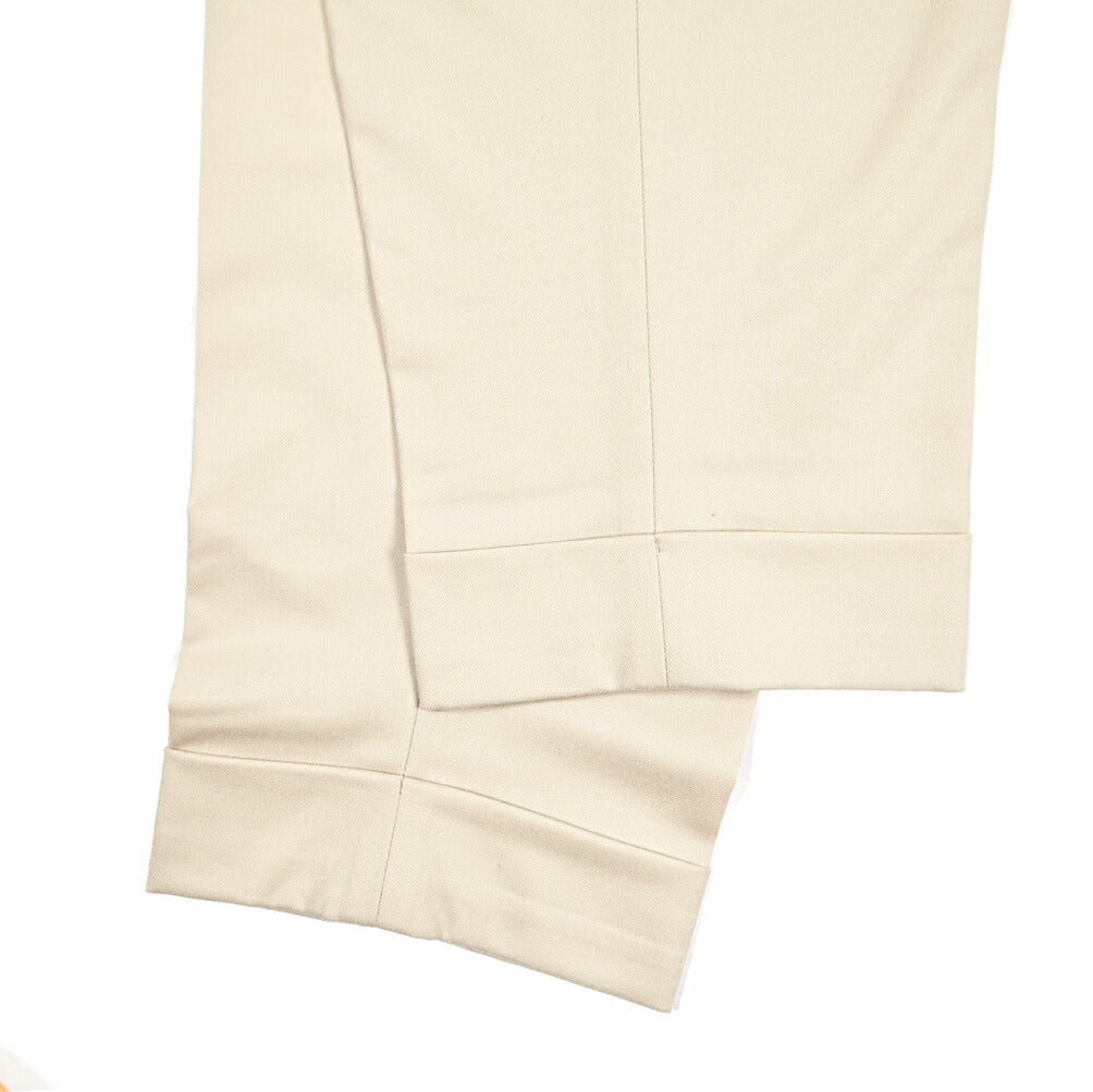 BERWICH “CHIAIA” ヴァージンウール100% ワンタックスラックス / CANONICO製生地 ライトベージュ(chalk) 50 | GUARDAROBA MILANO OFFICIAL STORE