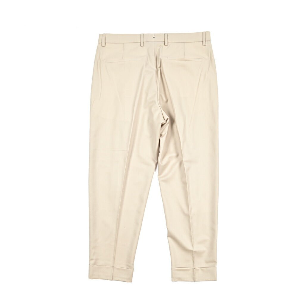 BERWICH “CHIAIA” ヴァージンウール100% ワンタックスラックス / CANONICO製生地 ライトベージュ(chalk) 50 | GUARDAROBA MILANO OFFICIAL STORE