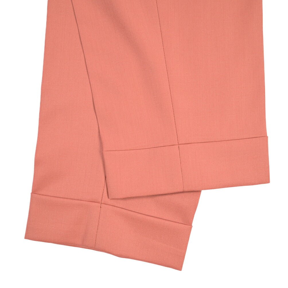 BERWICH “CHIAIA” ウール100% ワンタックスラックス / CANONICO製生地 ピンク(peach) 48 | GUARDAROBA MILANO OFFICIAL STORE