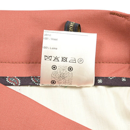 BERWICH “CHIAIA” ウール100% ワンタックスラックス / CANONICO製生地 ピンク(peach) 48 | GUARDAROBA MILANO OFFICIAL STORE