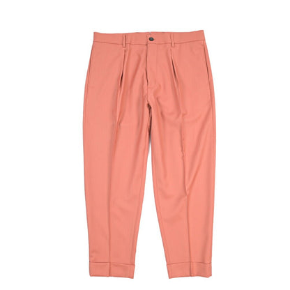 BERWICH “CHIAIA” ウール100% ワンタックスラックス / CANONICO製生地 ピンク(peach) 48 | GUARDAROBA MILANO OFFICIAL STORE