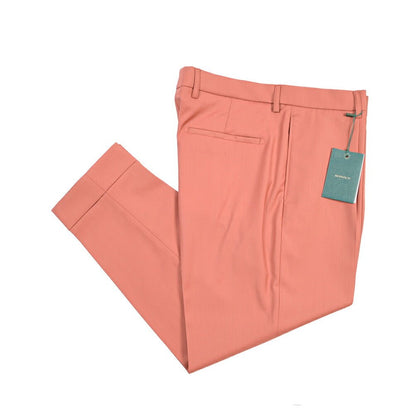 BERWICH “CHIAIA” ウール100% ワンタックスラックス / CANONICO製生地 ピンク(peach) 48 | GUARDAROBA MILANO OFFICIAL STORE