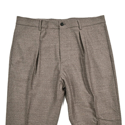 BERWICH “CHIAIA” ヴァージンウール100% ワンタックスラックス / Loro Piana製生地 (ZELANDER) グレージュ(greige) 54 | GUARDAROBA MILANO OFFICIAL STORE