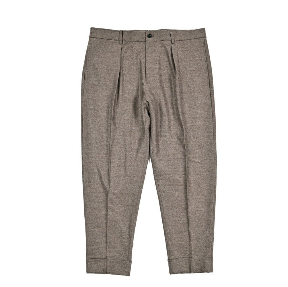 BERWICH “CHIAIA” ヴァージンウール100% ワンタックスラックス / Loro Piana製生地 (ZELANDER) グレージュ(greige) 54 | GUARDAROBA MILANO OFFICIAL STORE
