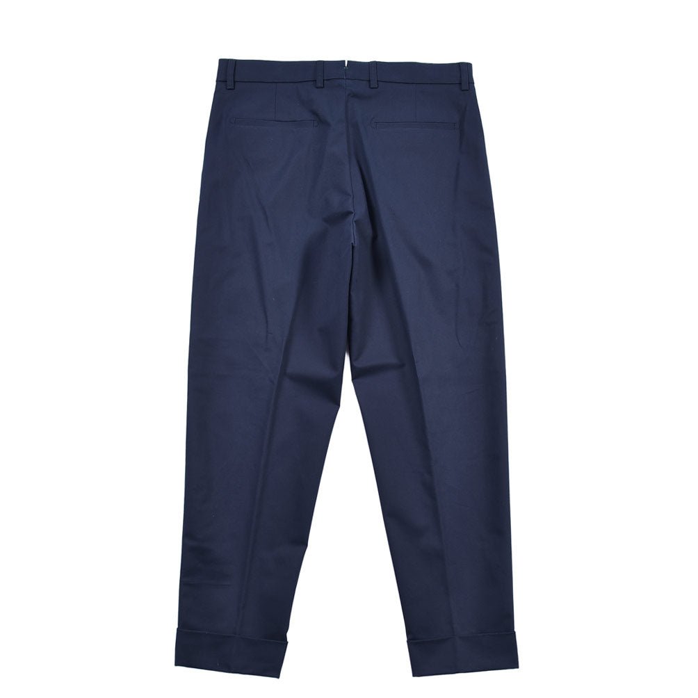 BERWICH “CHIAIA 1P” ストレッチコットン ワンタックチノパンツ ネイビー(navy) 46 | GUARDAROBA MILANO OFFICIAL STORE
