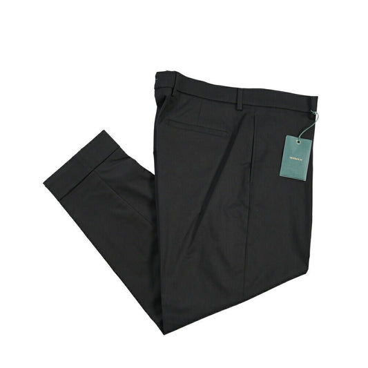 BERWICH “CHIAIA 1P” ストレッチコットン ワンタックチノパンツ ブラック(black) 54 | GUARDAROBA MILANO OFFICIAL STORE
