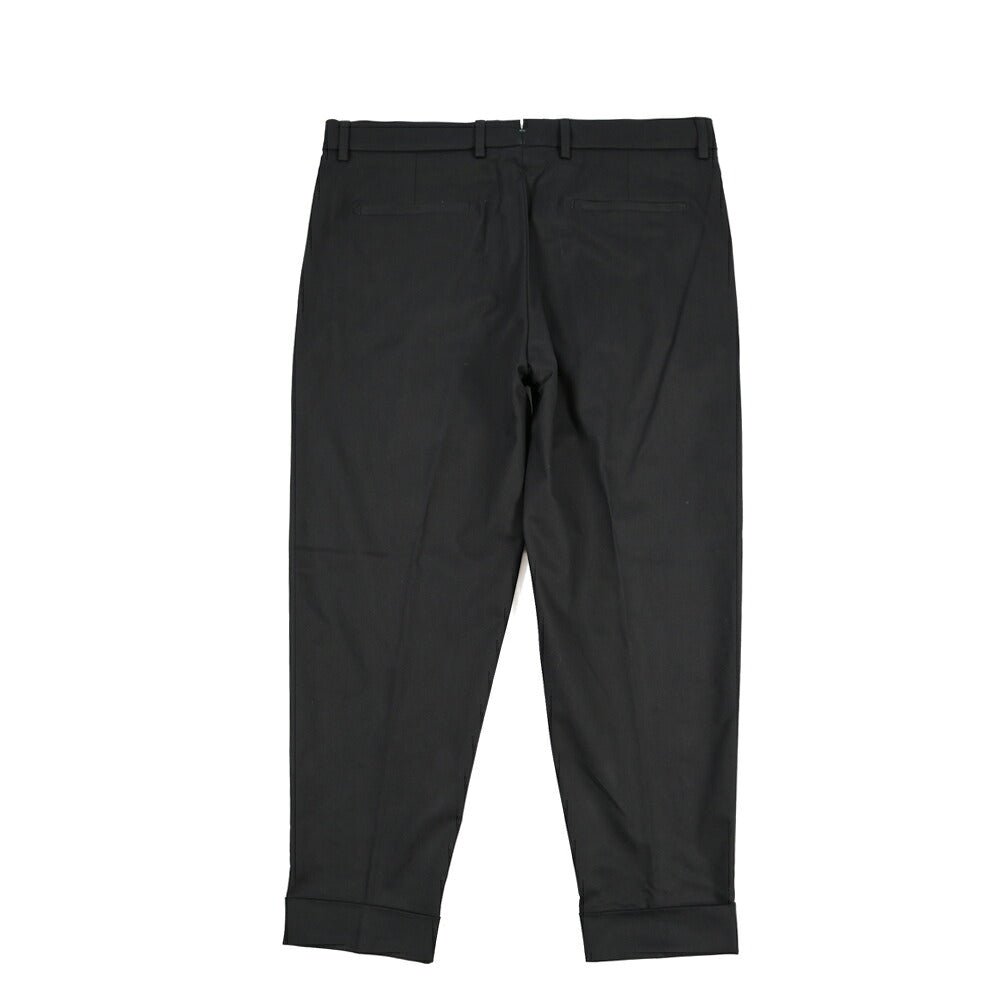 BERWICH “CHIAIA 1P” ストレッチコットン ワンタックチノパンツ ブラック(black) 54 | GUARDAROBA MILANO OFFICIAL STORE