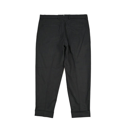 BERWICH “CHIAIA 1P” ストレッチコットン ワンタックチノパンツ ブラック(black) 54 | GUARDAROBA MILANO OFFICIAL STORE